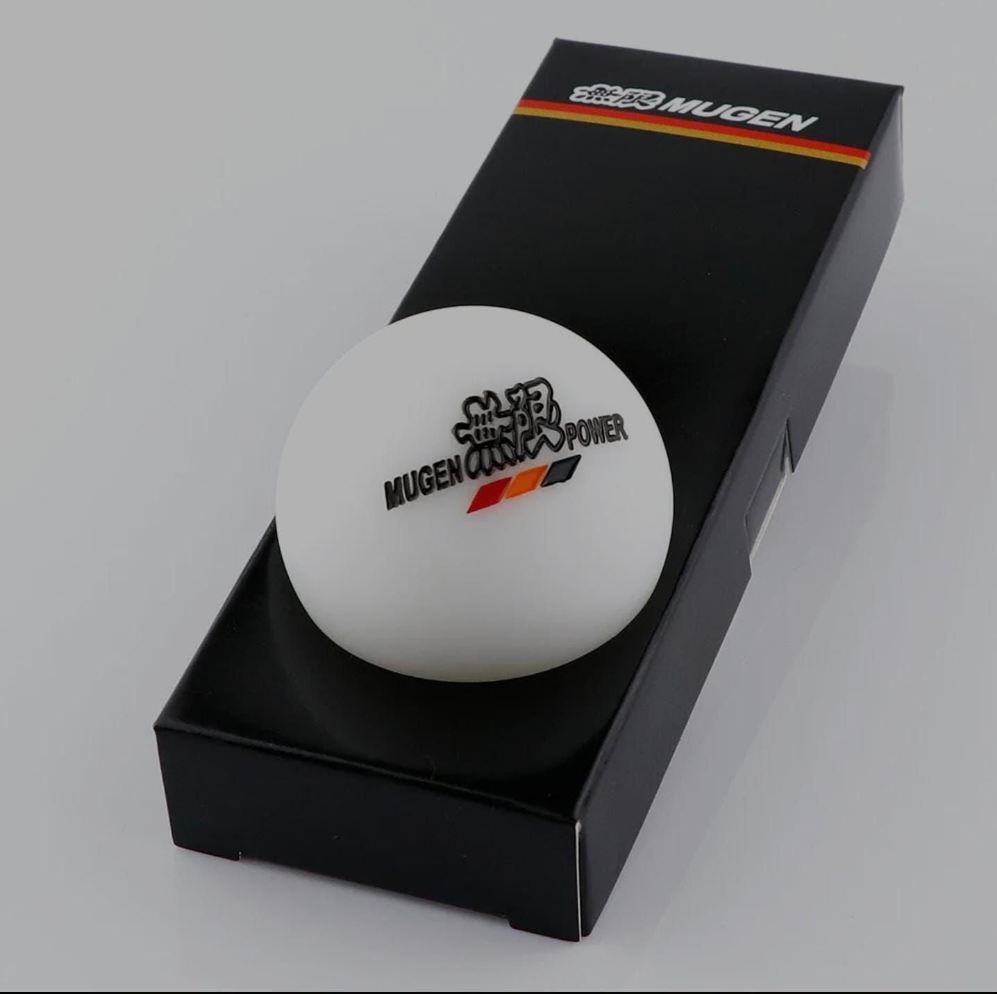 Mugen Power Round Ball Gear Knob Racing Shift Knob JDM Gear Shifter Knob Universal Shifter for Most Manual Car with 3 Adapters Mugen Racing knobb Auto Accessories