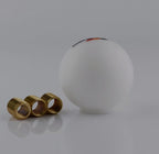 White Mugen Power Round Ball Gear Knob Racing Shift Knob JDM Gear Shifter Knob Universal Shifter for Most Manual Car with 3 Adapters Mugen Racing knobb Auto Accessories