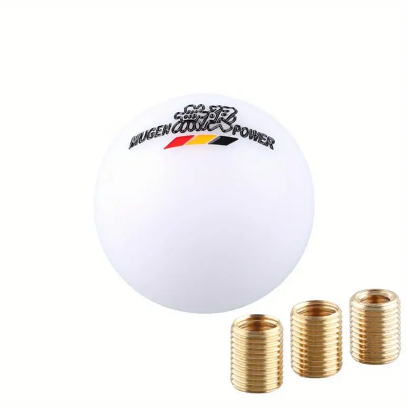 Mugen Power Round Ball Gear Knob Racing Shift Knob JDM Gear Shifter Knob Universal Shifter for Most Manual Car with 3 Adapters Mugen Racing knobb Auto Accessories
