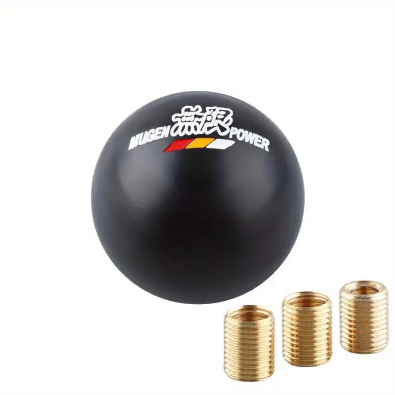 Mugen Power Round Ball Gear Knob Racing Shift Knob JDM Gear Shifter Knob Universal Shifter for Most Manual Car with 3 Adapters Mugen Racing knobb Auto Accessories