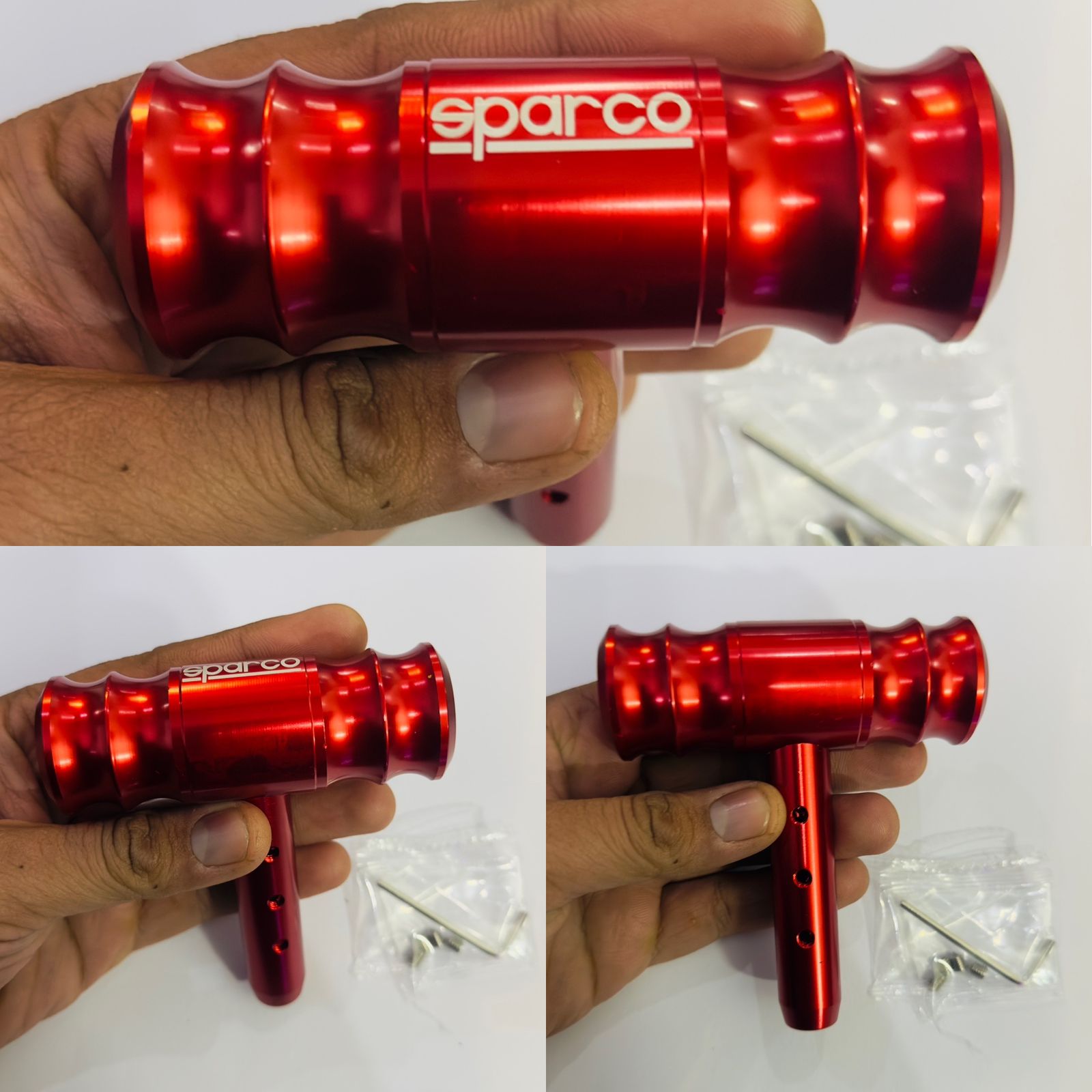 Sparco T-Handle Gear Shift Knob,Aluminum Alloy Universal Fit Aircraft Joystick Design Gear Stick Adapter for Most Transmission Vehicles