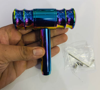 Multi Sparco T-Handle Gear Shift Knob,Aluminum Alloy Universal Fit Aircraft Joystick Design Gear Stick Adapter for Most Transmission Vehicles