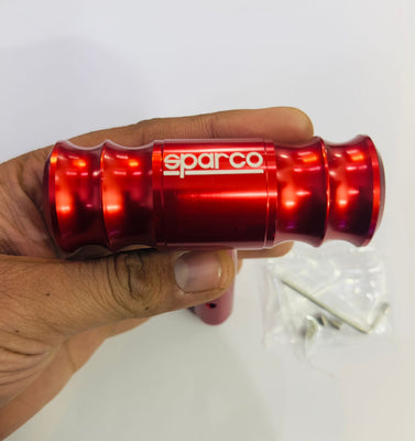 Red Sparco T-Handle Gear Shift Knob,Aluminum Alloy Universal Fit Aircraft Joystick Design Gear Stick Adapter for Most Transmission Vehicles Universal Sparco Gear Knob