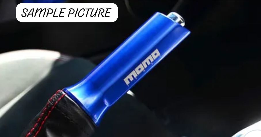 BLUE MOMO CNC CAR HAND BRAKE COVER, Universal Aluminum Handle Protector for Brake Lever, Wave Shaped Decorative Hand Brake Sleeve Car Accessories