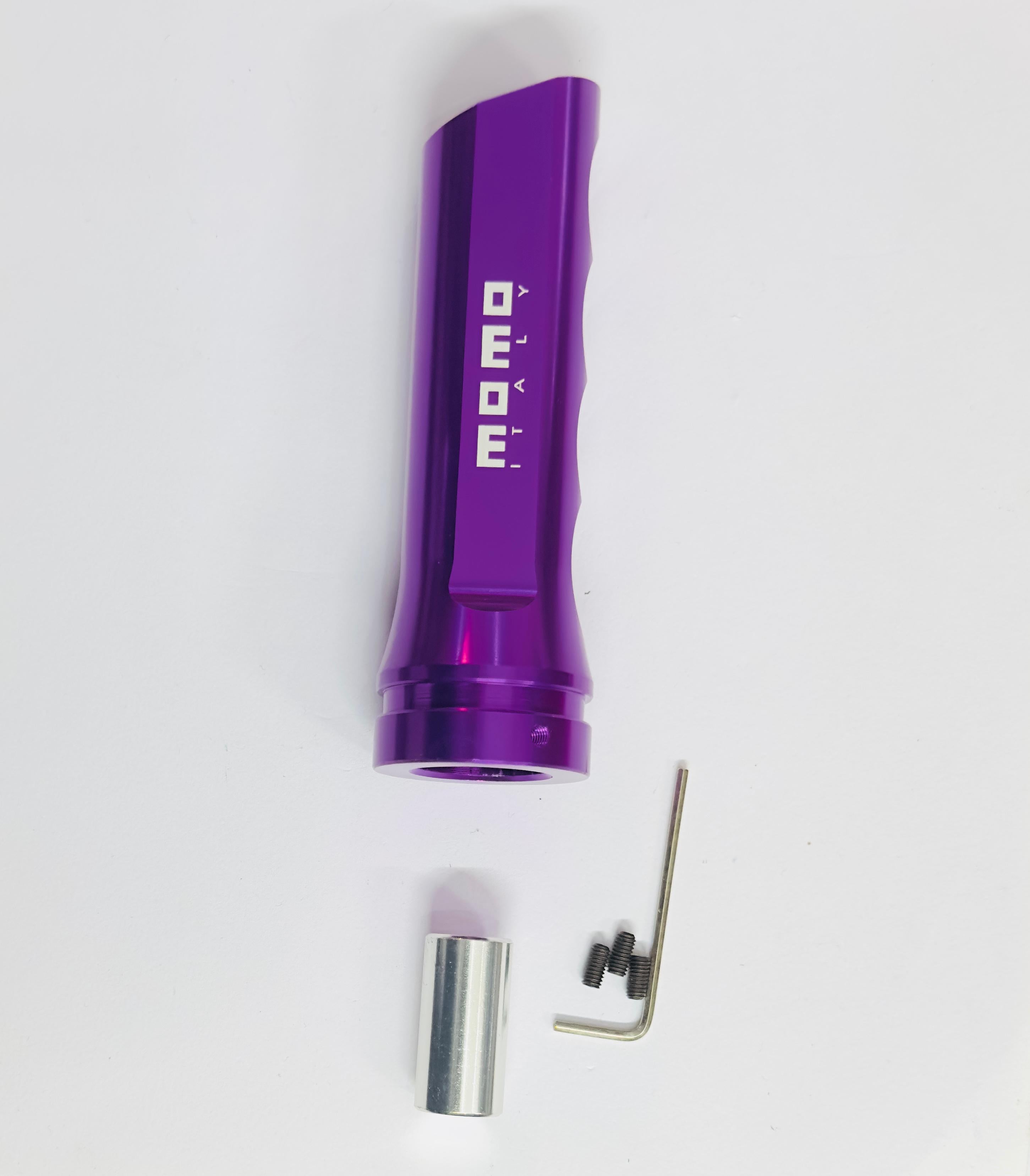 PURPLE MOMO CNC CAR HAND BRAKE COVER, Universal Aluminum Handle Protector for Brake Lever, Wave Shaped Decorative Hand Brake Sleeve Car Accessories