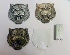 Big Lion Grill Metal Logo 10cmx10cm Car Bike Metal Badge Car Emblem 3D Badge Auto Racing Sport Sticker Decal-1 Piece