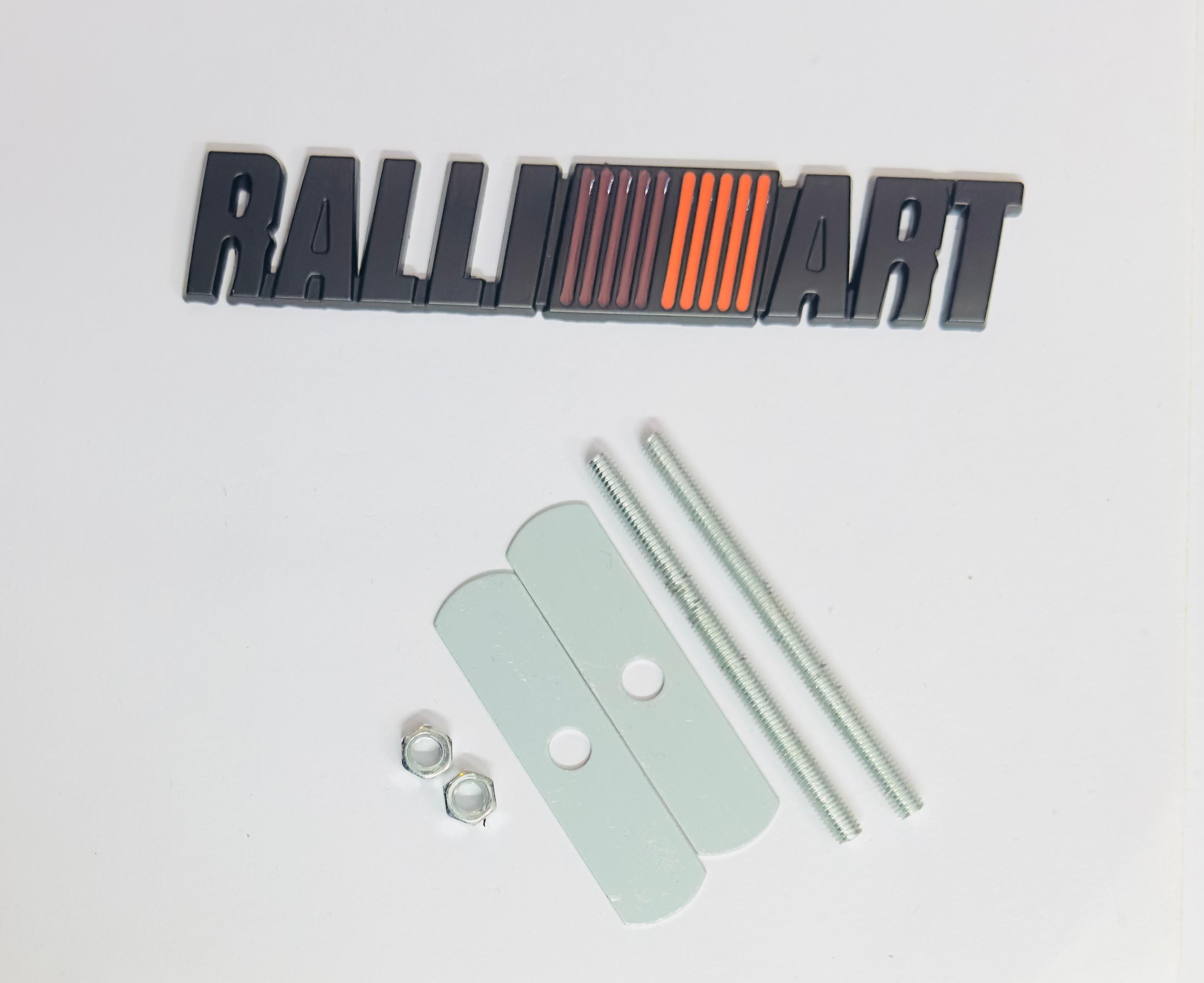 Emblems for Car & Bike Metal Lo.go, Metal Lo.go, Car Emblem 3D Badge Auto Racing Sport Sticker Grand Tourer Decal. (Black RALLIART Grill Sticker)