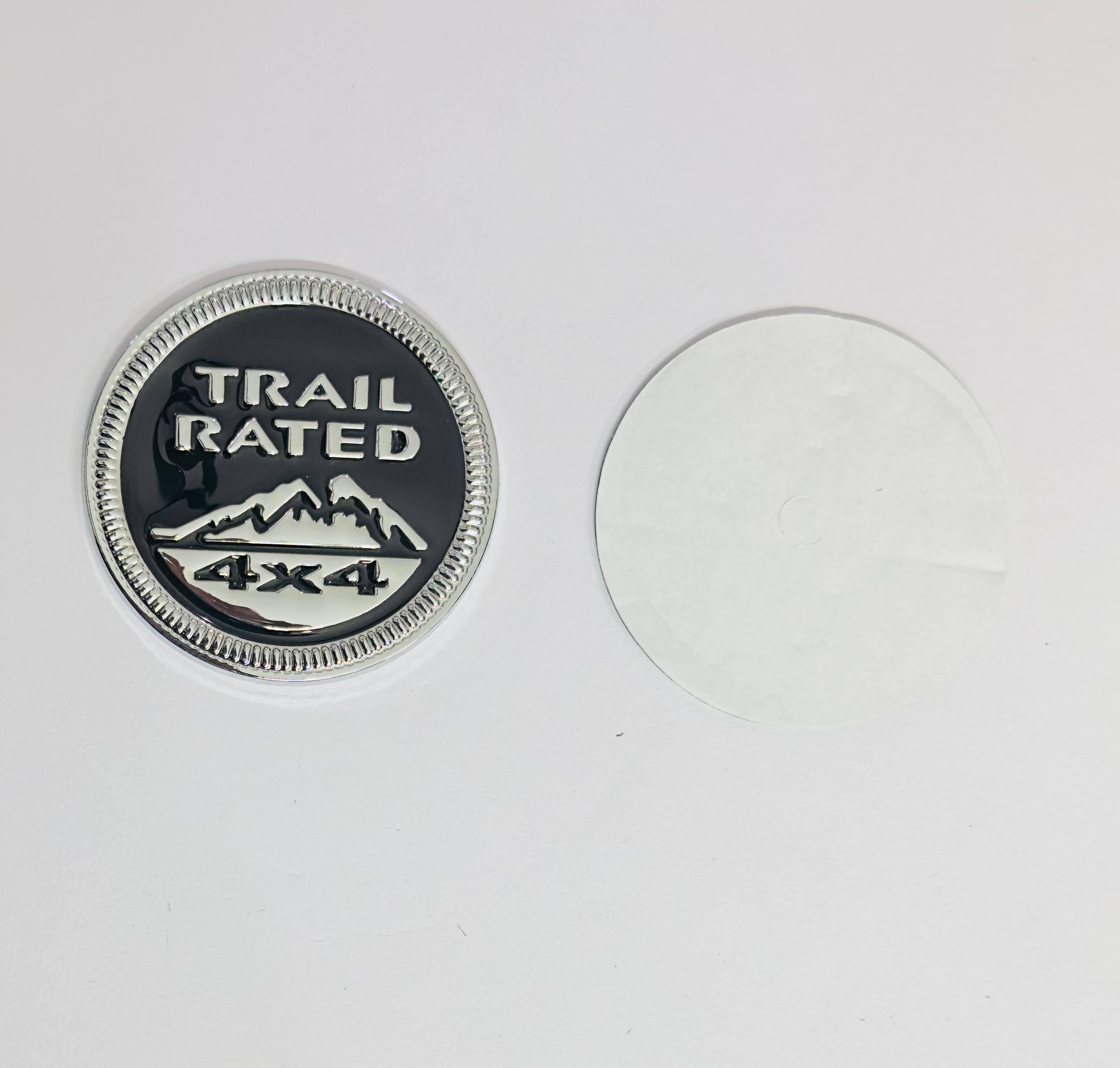 Trail Rated Sticker 6x6cm Logo Car Bike Metal Logo Car Emblem 3D Badge Auto Racing Sport Sticker Grand Tourer Decal Attractive Sticker-1Piece