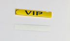 Golden VIP 3D Logo (9.3cmx2cm) for Car Bike Laptop Emblem, VIP Sticker 3D-Badge Auto Racing Sport Logo Grand Tourer Decal Auto Accessories 1PC.