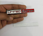 Chrome-RED Limited Edition 3D Metal Logo (10.5cmx1.5cm) Car Bike Laptop Limited Edition Sticker Car Emblem Universal 3D Badge Sticker Auto Racing Sport Logo Grand Tourer Decal.