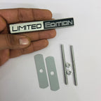 3D Metal Logo (10.5cmx1.5cm) Car Bike Laptop Limited Edition Sticker Car Emblem 3D Badge Decorative Sticker Auto Racing Sport Logo Grand Tourer Decal.