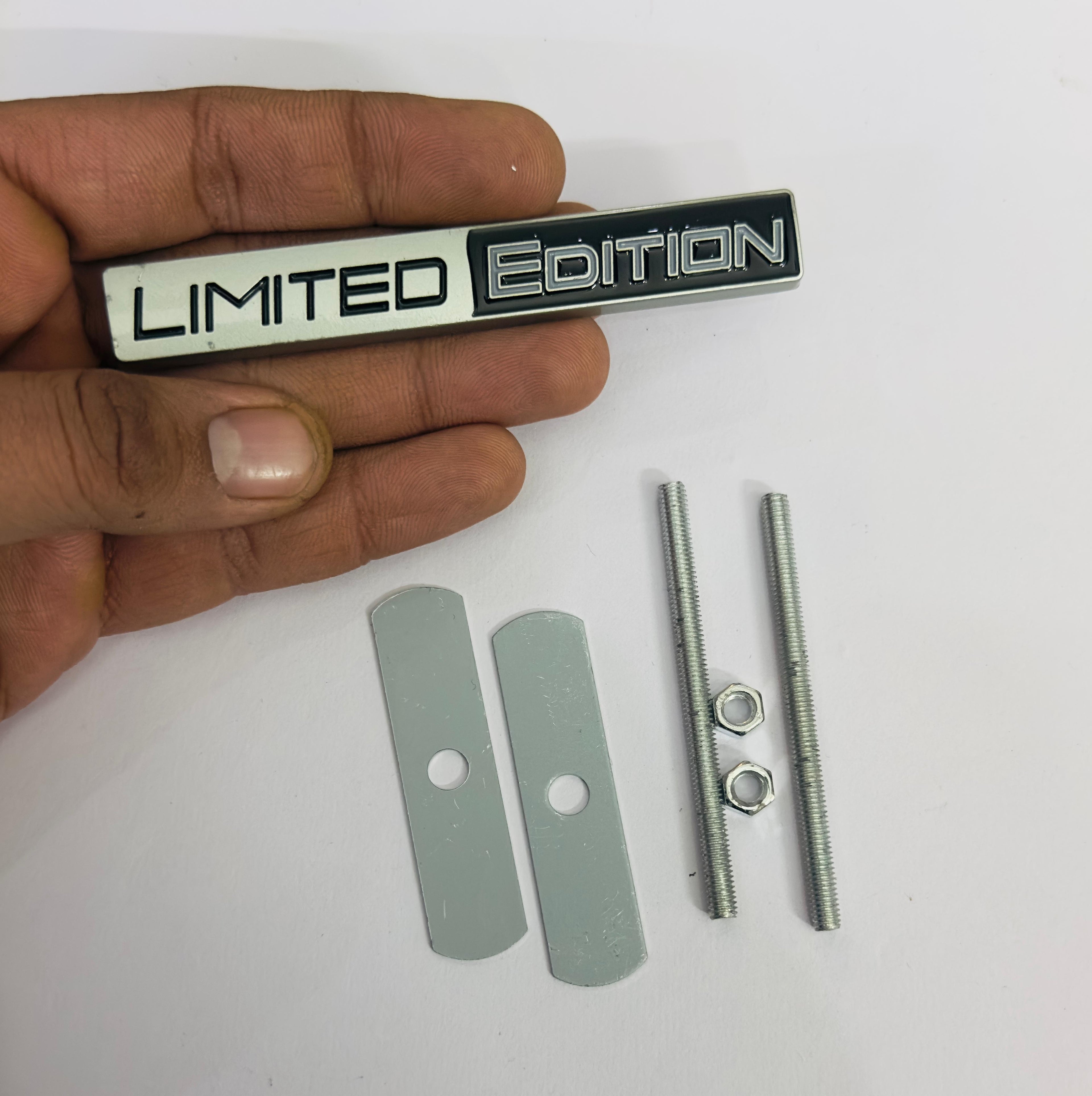 3D Metal Logo (10.5cmx1.5cm) Car Bike Laptop Limited Edition Sticker Car Emblem 3D Badge Decorative Sticker Auto Racing Sport Logo Grand Tourer Decal.