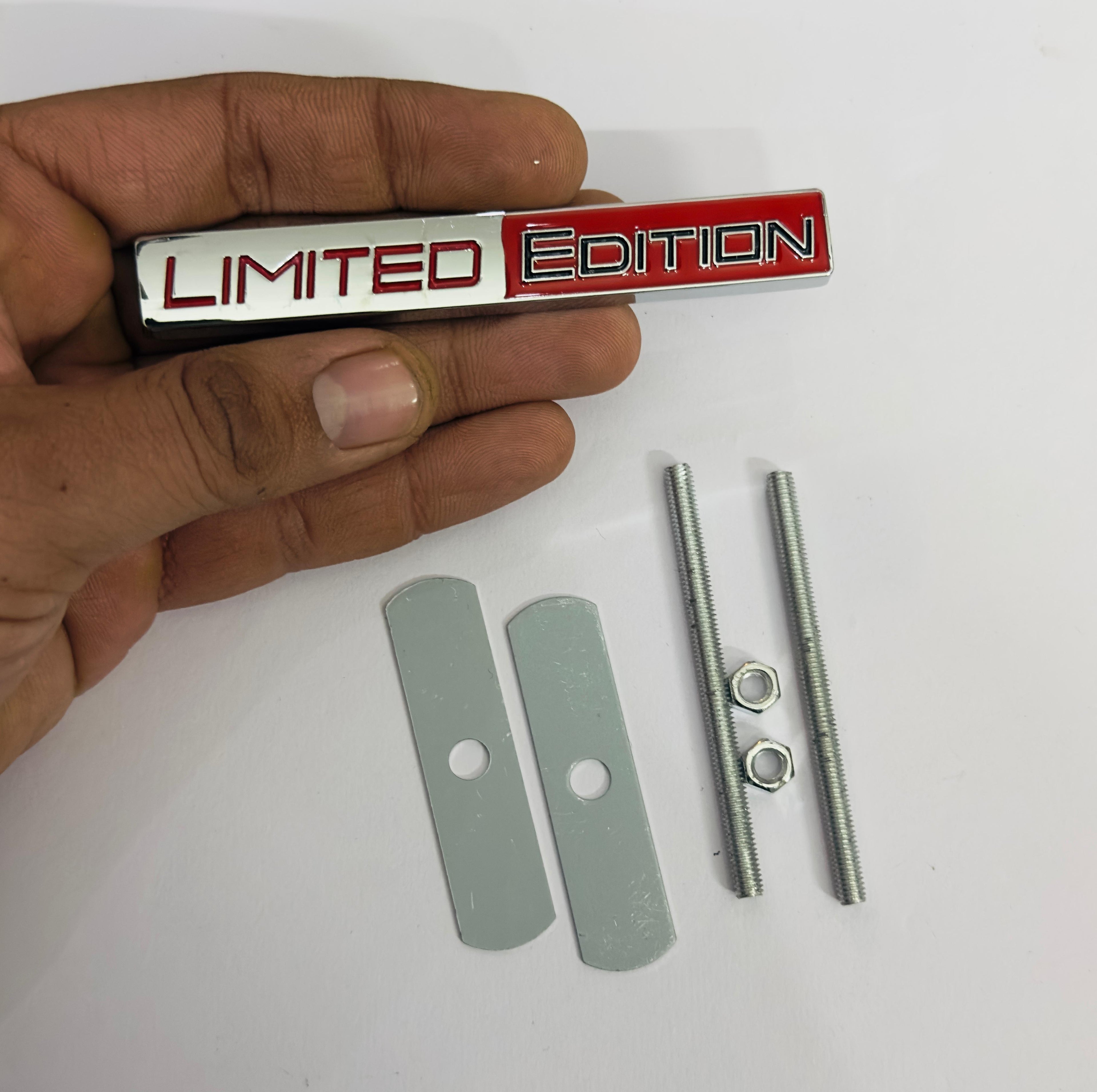 3D Metal Logo (10.5cmx1.5cm) Car Bike Laptop Limited Edition Sticker Car Emblem 3D Badge Decorative Sticker Auto Racing Sport Logo Grand Tourer Decal.