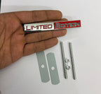 Big Chrome Red Grill Limited Edition Sticker (10.5x1.5cm) Car Bike Metal Car Emblem Premium Metal Sign Logo Sport 3D Badge Attractive Sticker
