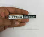 Chrome-Black Limited Edition 3D Metal Sticker (10.5cmx1.5cm) Car Bike Laptop Limited Edition Logo Car Emblem 3D Badge Sticker Universal Auto Racing Sport Logo Grand Tourer Decal.