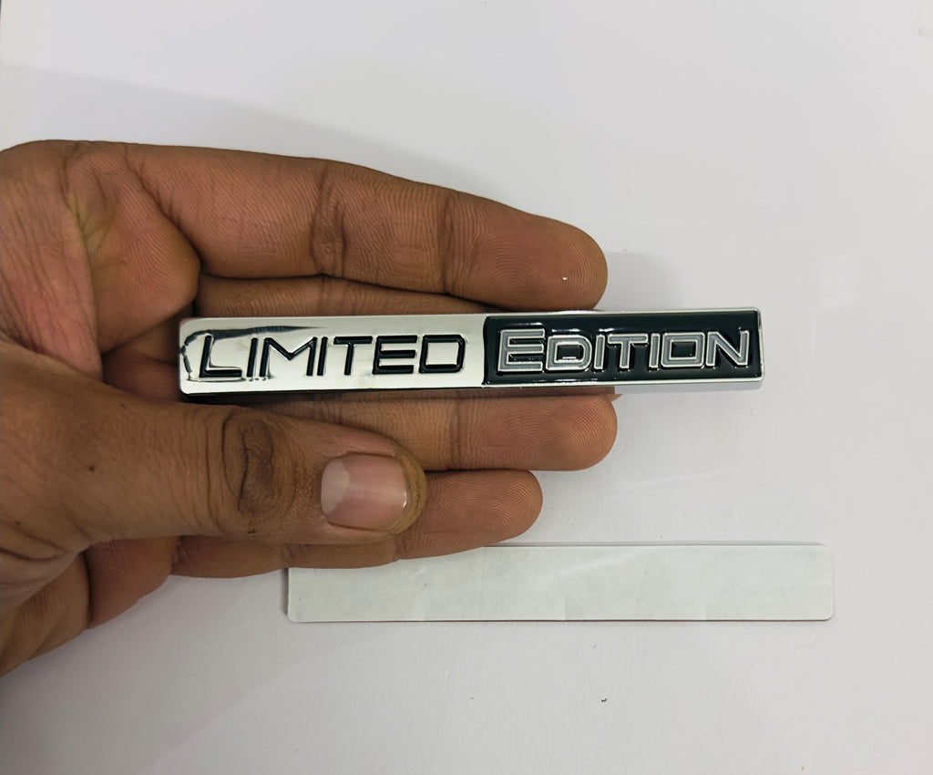 3D Metal Logo (10.5cmx1.5cm) Car Bike Laptop Limited Edition Sticker Car Emblem 3D Badge Decorative Sticker Auto Racing Sport Logo Grand Tourer Decal.