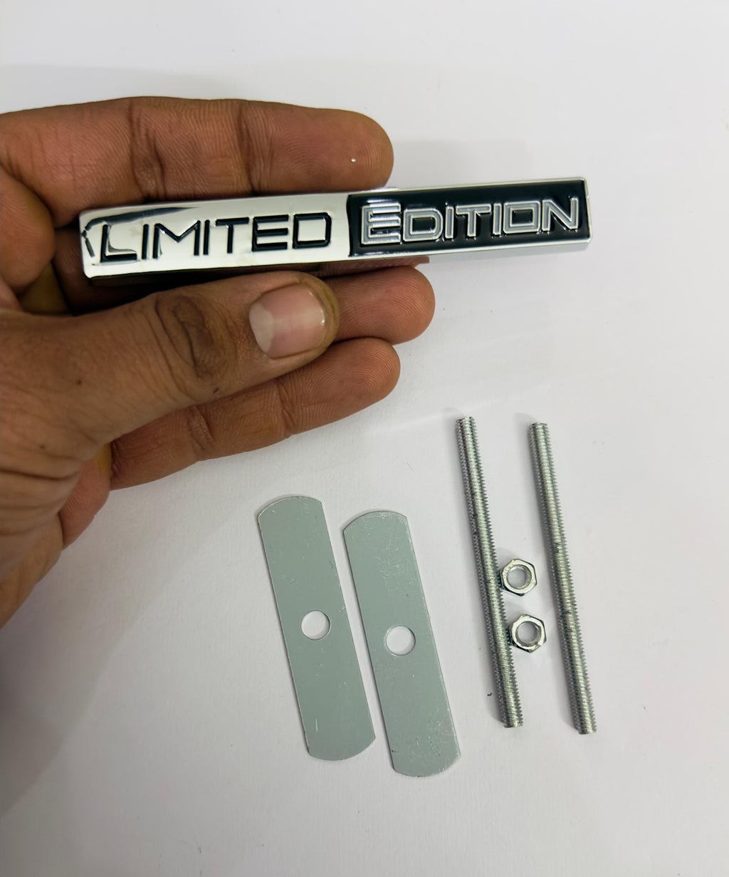 Big Grill Limited Edition Sticker (10.5x1.5cm) Car Bike Metal Emblem Premium Sign Logo Sport Sticker 3D Badge Metal Logo (Chrome BLACK Big Grill Limited Edition)