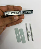 Big Grill Limited Edition Sticker (10.5x1.5cm) Car Bike Metal Emblem Premium Sign Logo Sport Sticker 3D Badge Metal Logo (Chrome BLACK Big Grill Limited Edition)