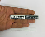 Chrome-Black Limited Edition 3D Metal Sticker (10.5cmx1.5cm) Car Bike Laptop Limited Edition Logo Car Emblem 3D Badge Sticker Universal Auto Racing Sport Logo Grand Tourer Decal.