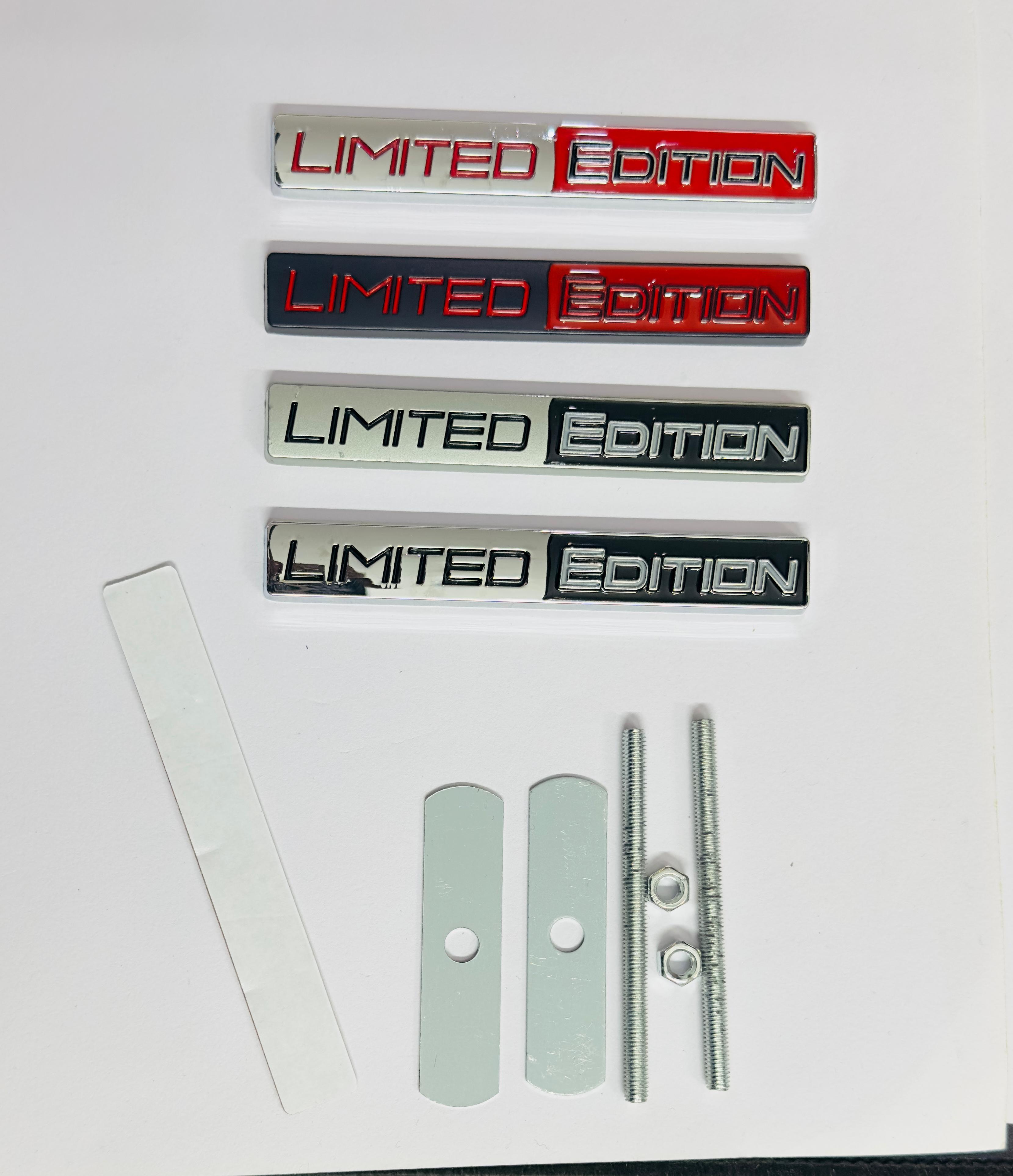 3D Metal Logo (10.5cmx1.5cm) Car Bike Laptop Limited Edition Sticker Car Emblem 3D Badge Decorative Sticker Auto Racing Sport Logo Grand Tourer Decal.