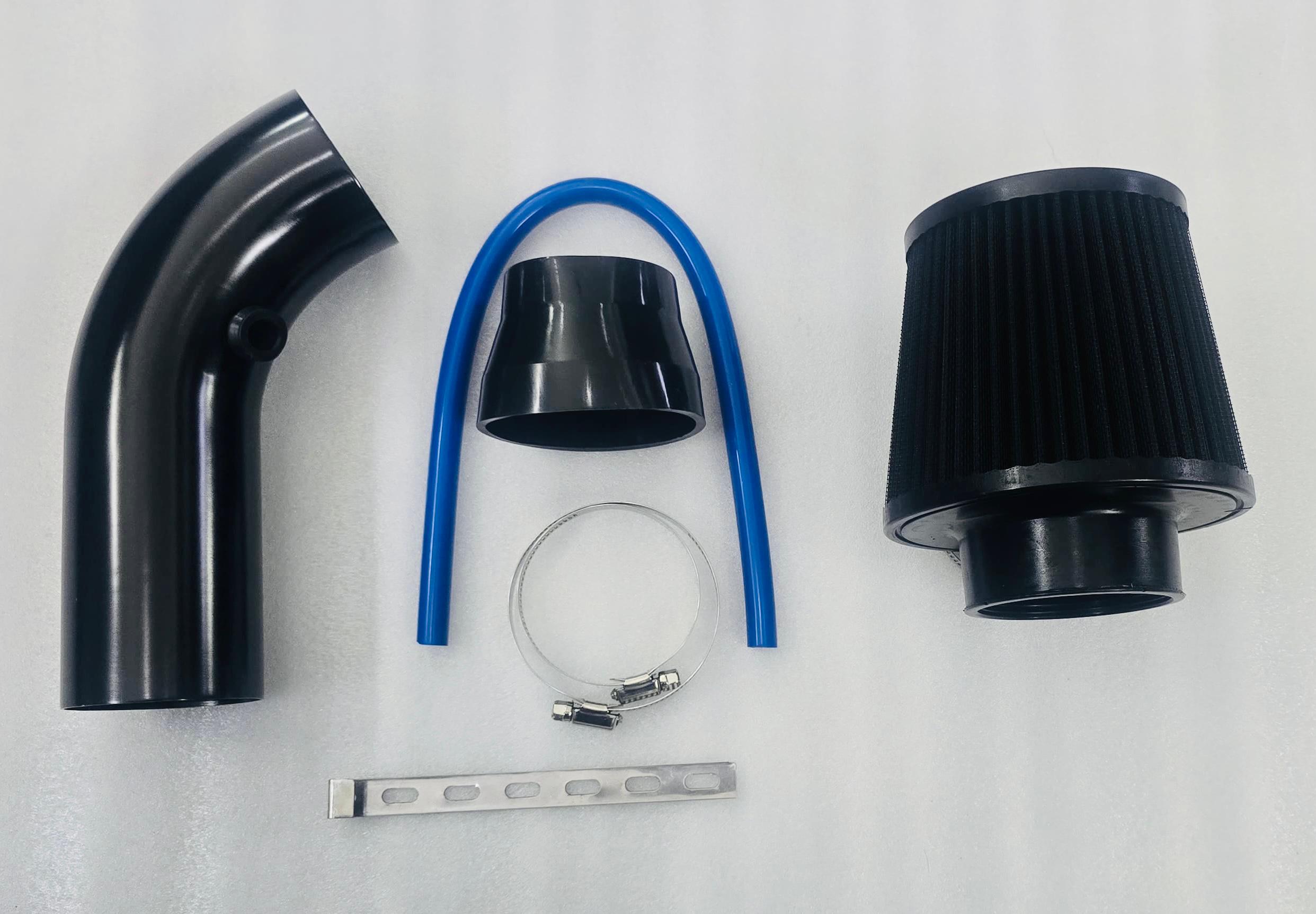 BLACK KN CAR METAL INTAKE AIR FILTER + Cold Air Intake Pipe 3Inch Universal Performance Car Cold Air Intake Turbo Filter Aluminum Air Filter Induction Flow Hose Pipe Universal Kit