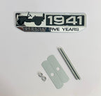 1941- Black Red Grill Sticker 4x4 Full TIME Metal Logo 15cmx2.5cm Car Metal Emblem 3D Badge Auto Racing Sport Sticker Grand Tourer Decal-1 PC