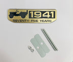 1941-Golden Black Grill Sticker 4x4 Full TIME Metal Logo 15cmx2.5cm Car Metal Emblem 3D Badge Auto Racing Sport Sticker Grand Tourer Decal-1 Piece