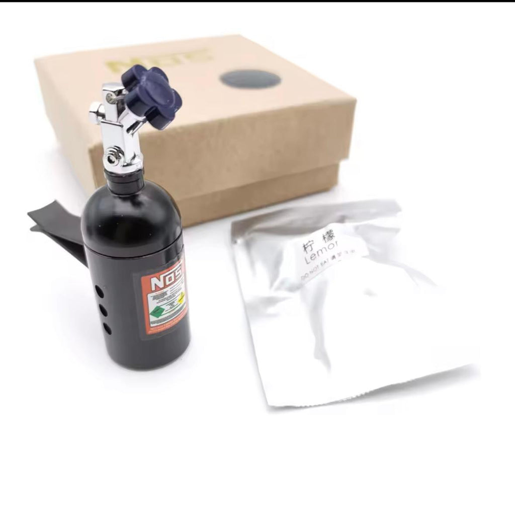 Black NOS AC Vent Perfume Metal Body Car Design Organic Fragrance Air Freshener Perfume-1 PC