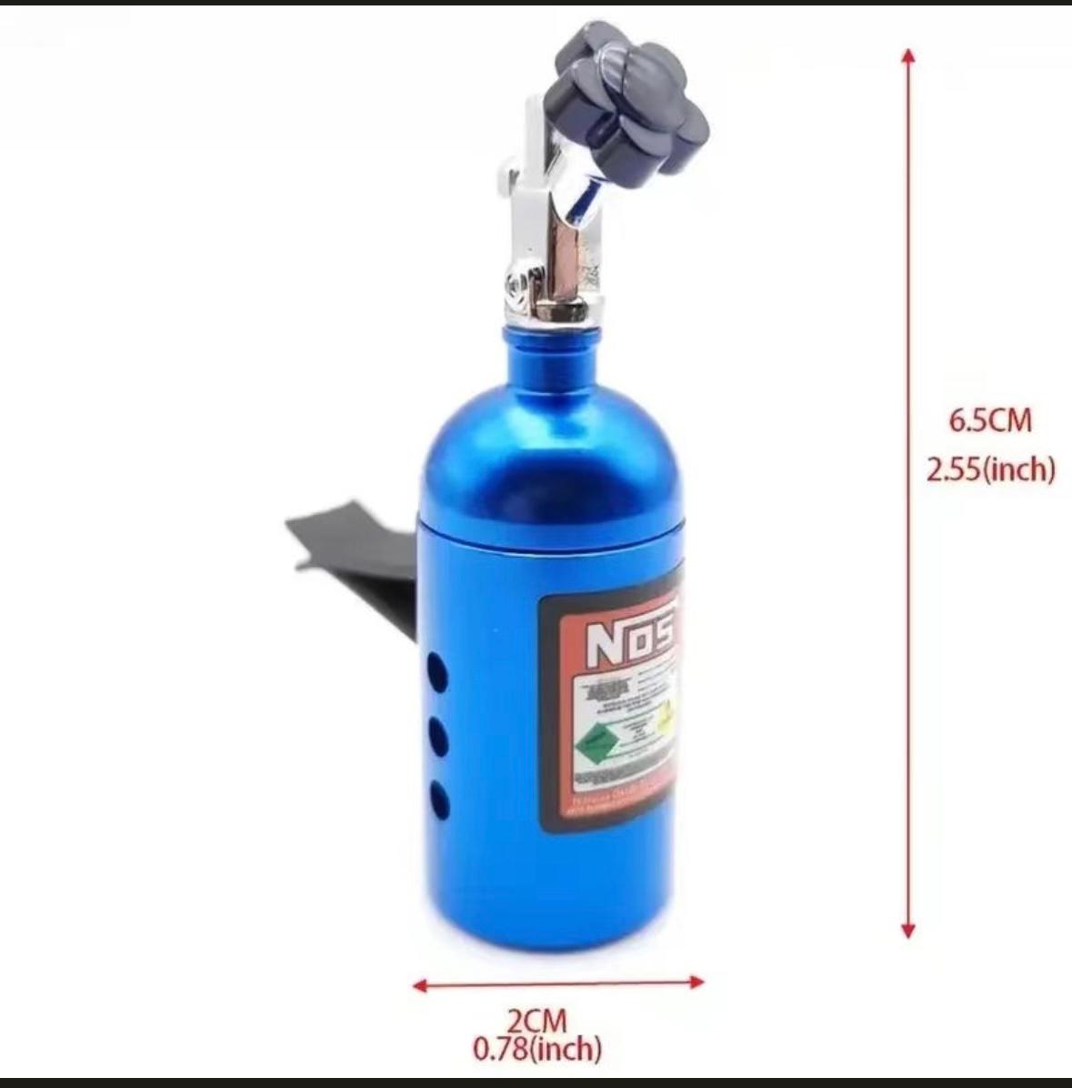 BLUE NOS AC Vent Perfume Metal Body Car Design Organic Fragrance Air Freshener Perfume-1 PC