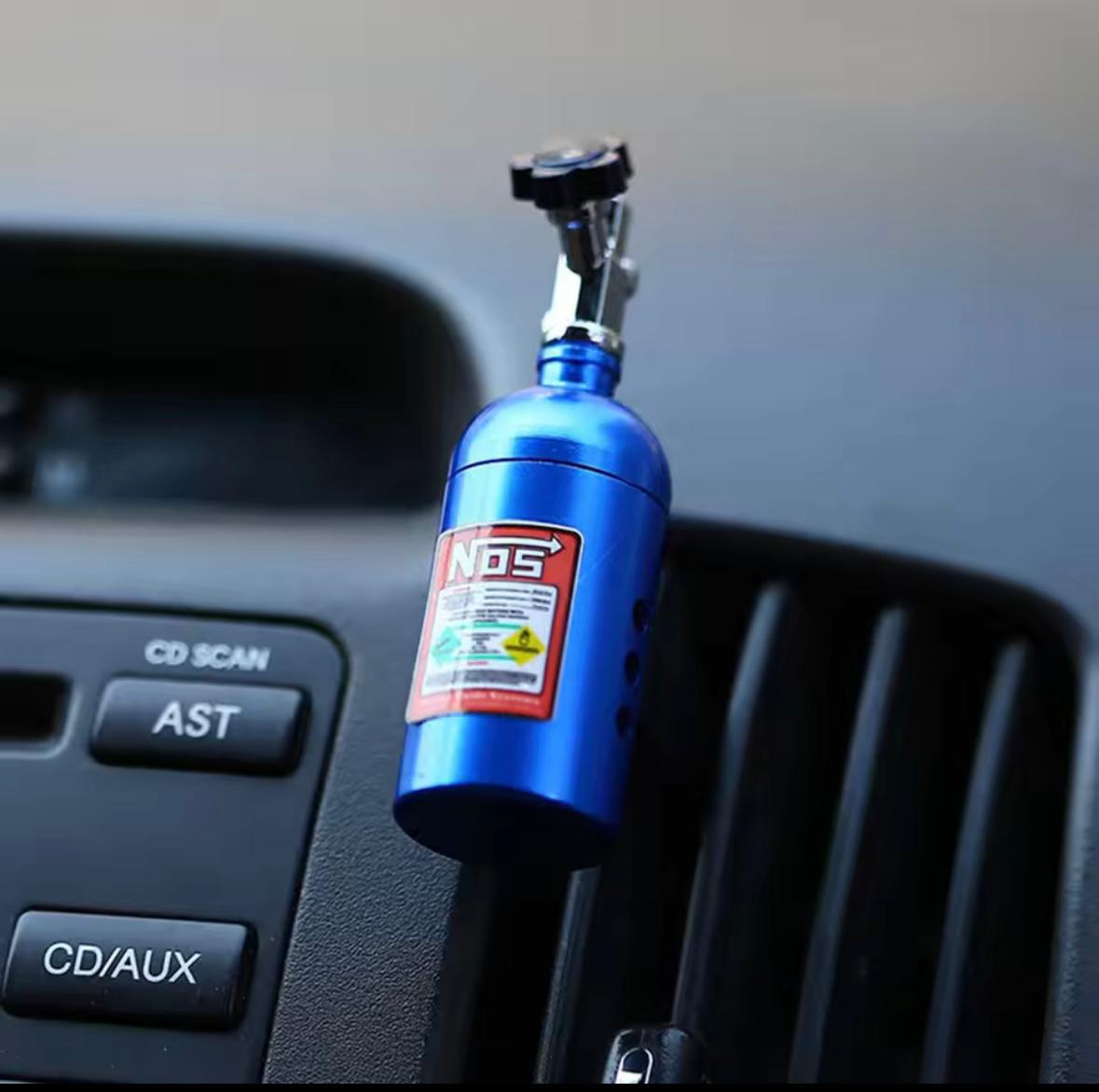 BLUE NOS AC Vent Perfume Metal Body Car Design Organic Fragrance Air Freshener Perfume-1 PC