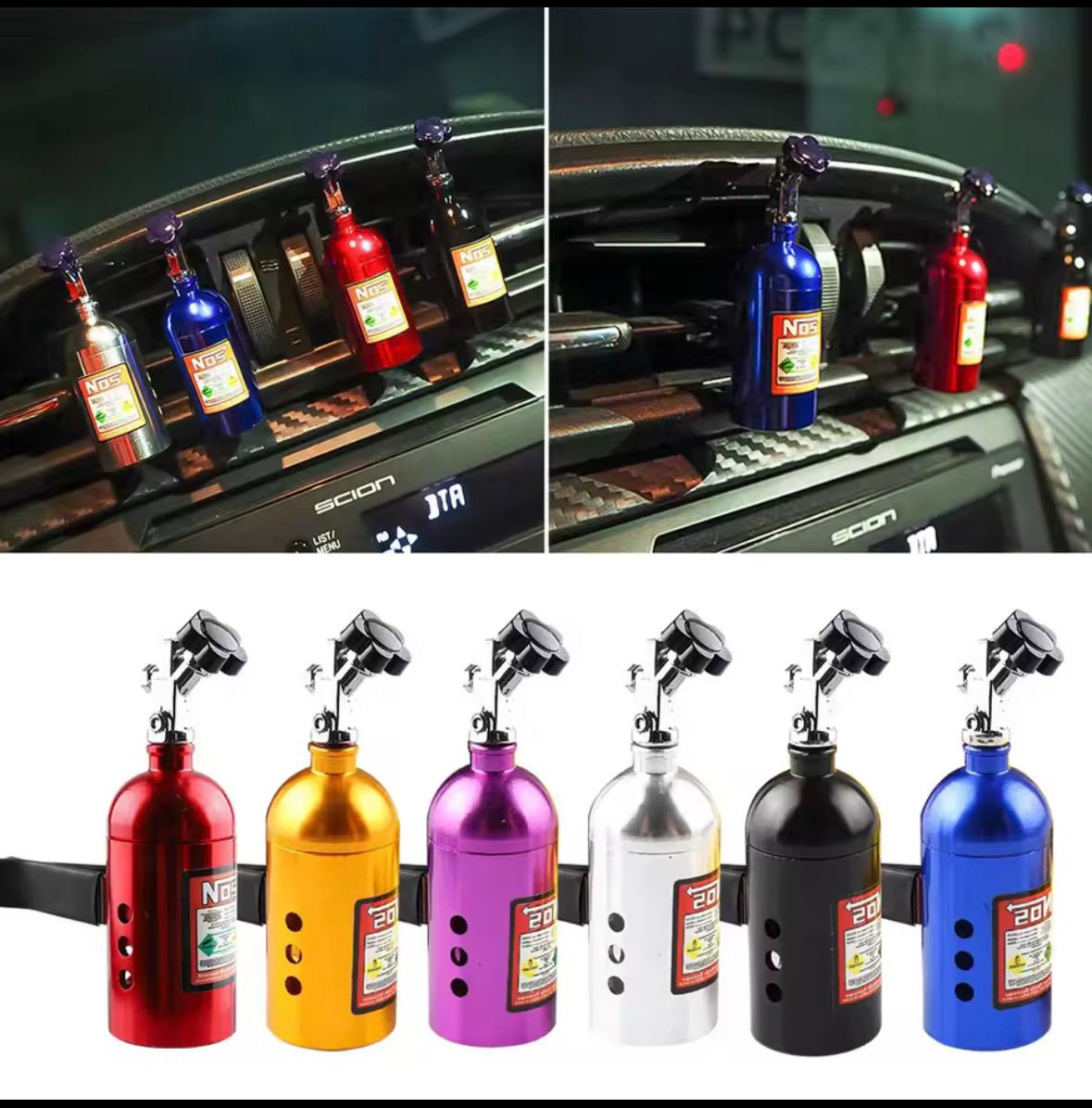 NOS AC Vent Perfume Metal Body Car Design Organic Fragrance Air Freshener Perfume-1 PC