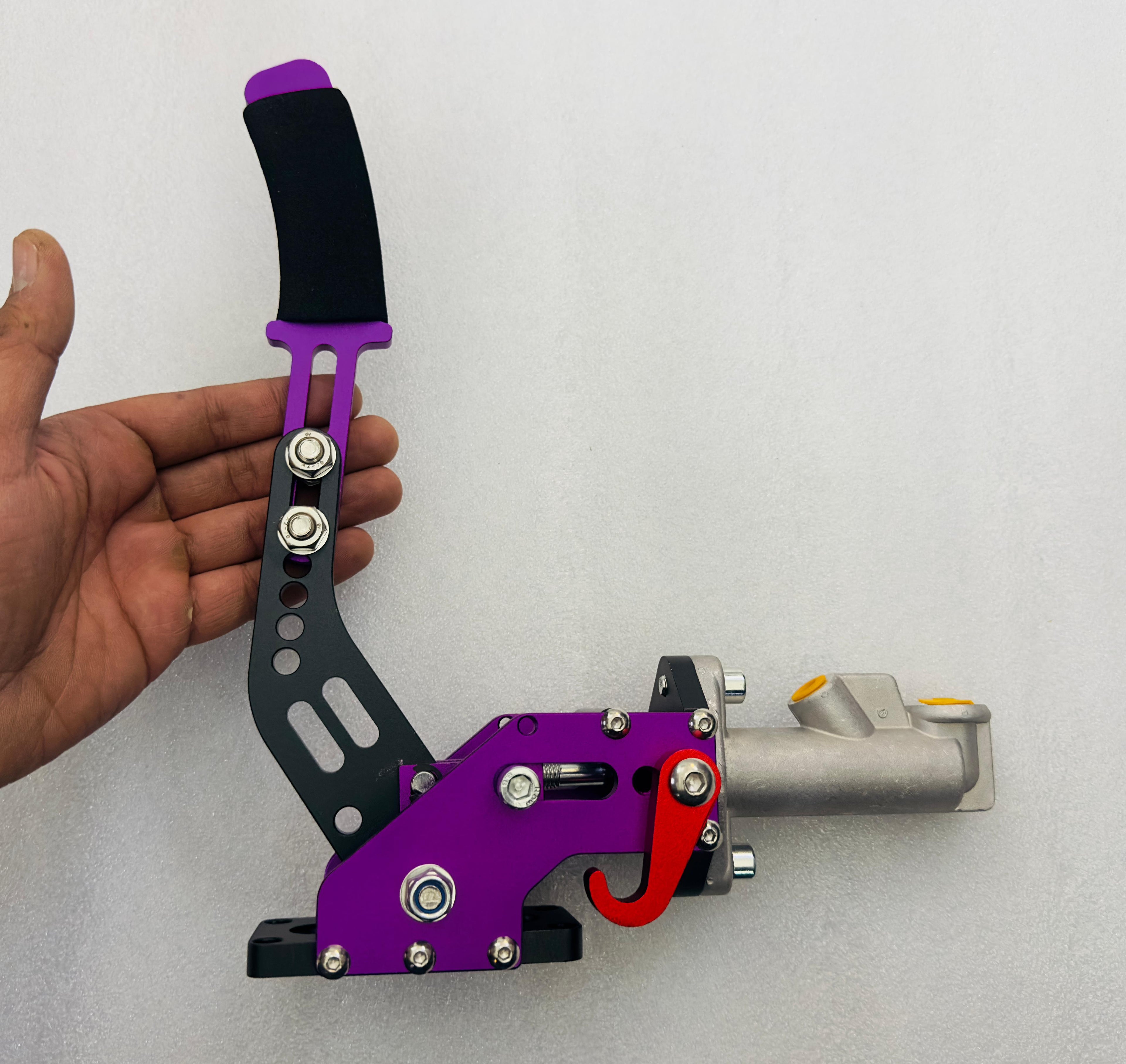 Purple Hydraulic Hand Brake Lever Racing E-Brake Drift Sports Modified Handbrake Refitted Competitive Lever Gear Hand Brake Aluminum Alloy Hydraulic Car Handbrake-1Piece