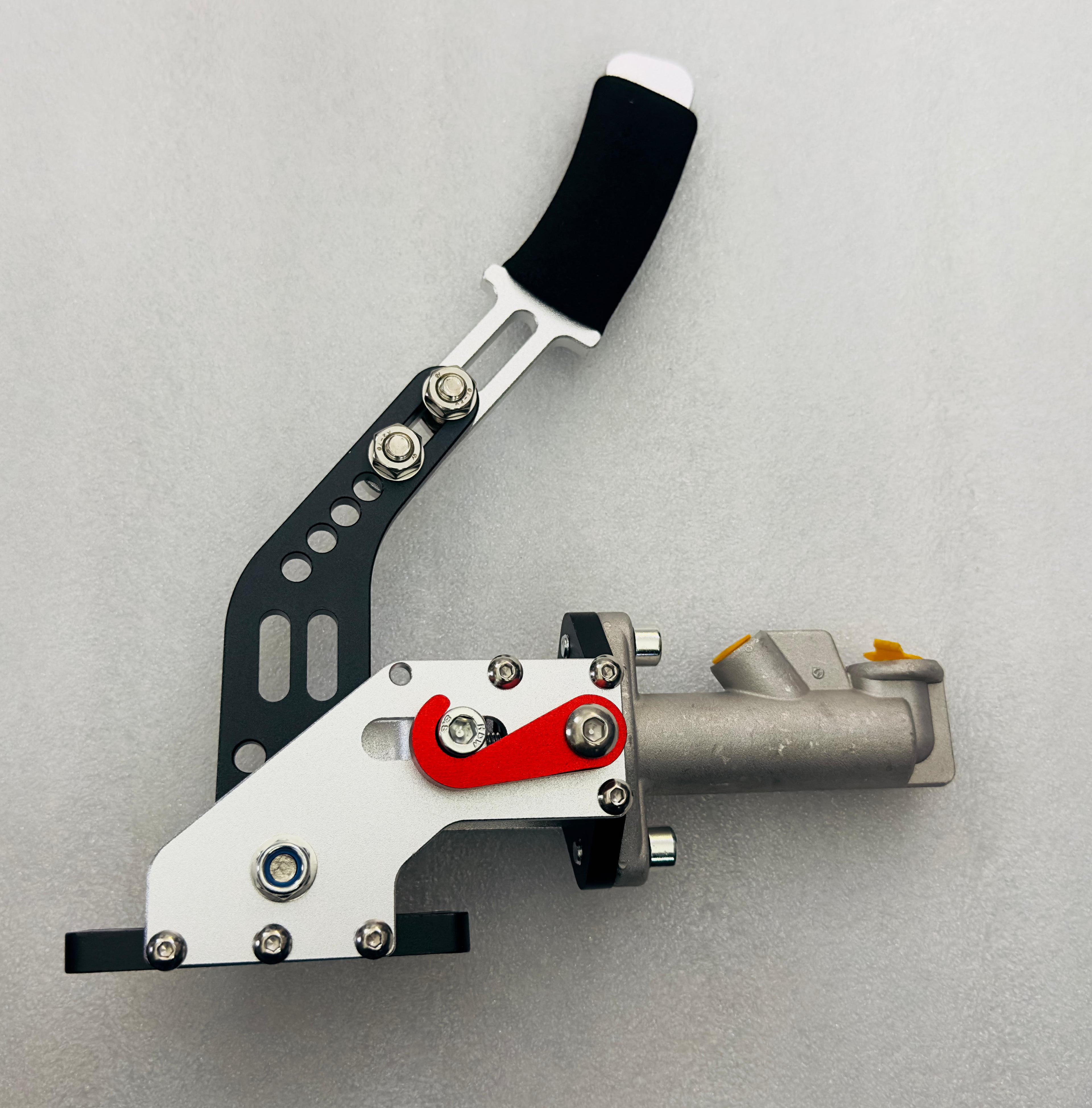 White Hydraulic Hand Brake Lever Racing E-Brake Drift Sports Modified Handbrake Refitted Competitive Lever Gear Hand Brake Aluminum Alloy Hydraulic Car Handbrake-1Piece