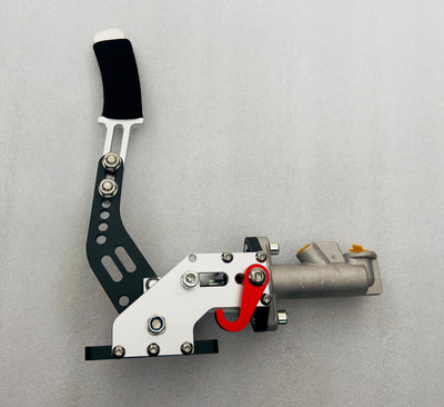 White Hydraulic Hand Brake Lever Racing E-Brake Drift Sports Modified Handbrake Refitted Competitive Lever Gear Hand Brake Aluminum Alloy Hydraulic Car Handbrake-1Piece