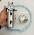 SILVER Engine Oil Catch Aluminum Reservoir Breather Tank Can Vacuum Pressure Gauge Engine Oil Catch Can Kit Universal Aluminum Air Oil Breather Cylinder Tank for Turbo Applications-1 Piece Oil Tank