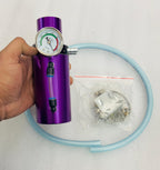 PURPLE Engine Oil Catch Aluminum Reservoir Breather Tank Can Vacuum Pressure Gauge Engine Oil Catch Can Kit Universal Aluminum Air Oil Breather Cylinder Tank for Turbo Applications-1 Piece