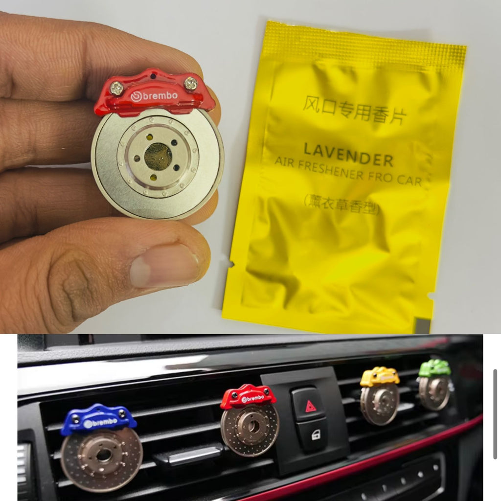 WHEEL DISC AC Vent Perfume ABS Body Car Design Organic Fragrance Air Freshener Perfume-1 Piece