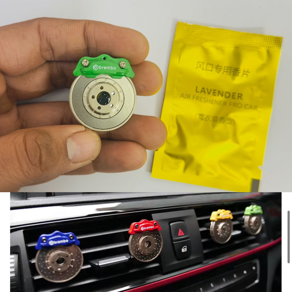 WHEEL DISC AC Vent Perfume ABS Body Car Design Organic Fragrance Air Freshener Perfume-1 Piece