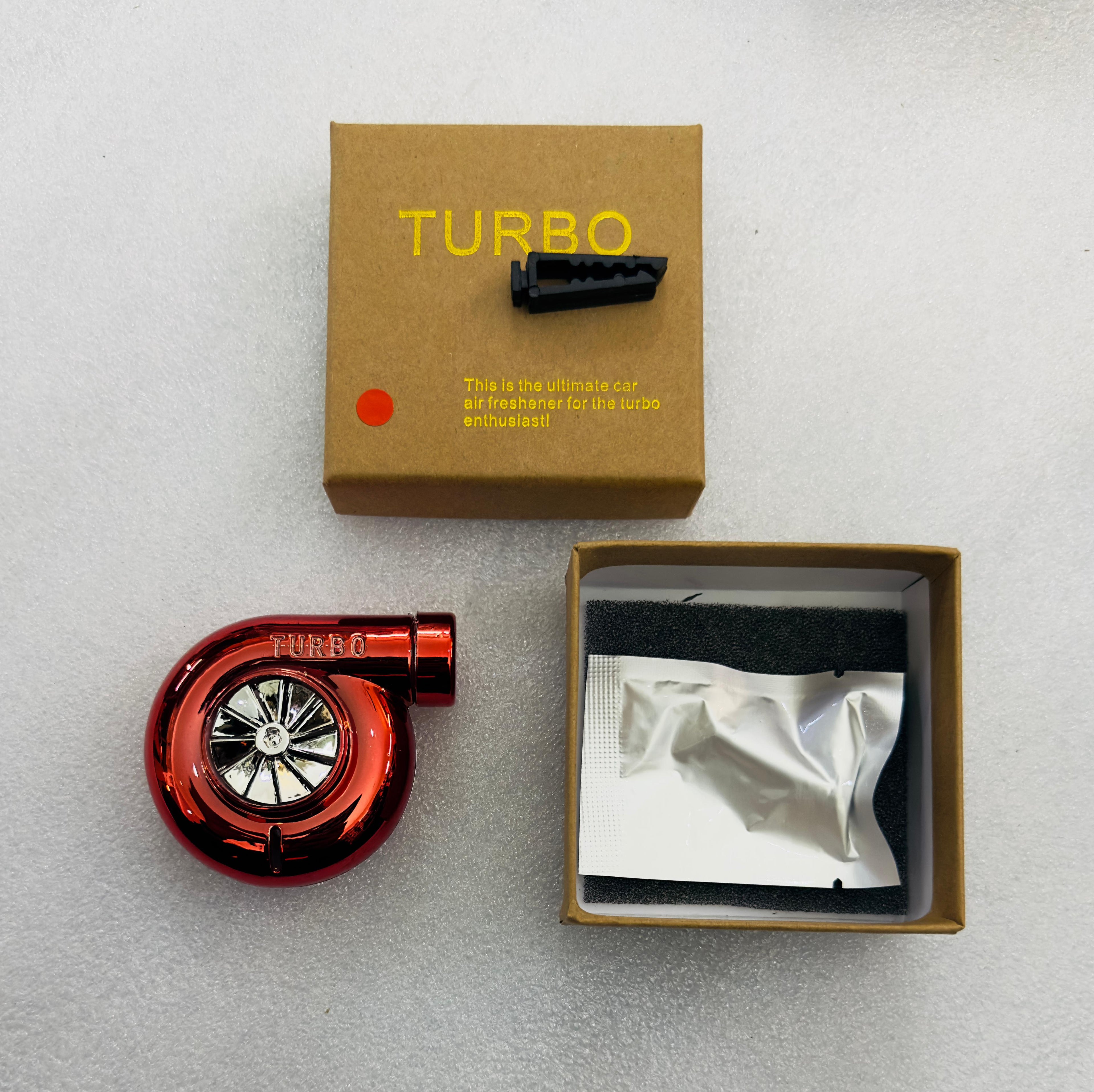RED TURBO AC Vent Perfume ABS Body Car Design Organic Fragrance Air Freshener Perfume-1PC