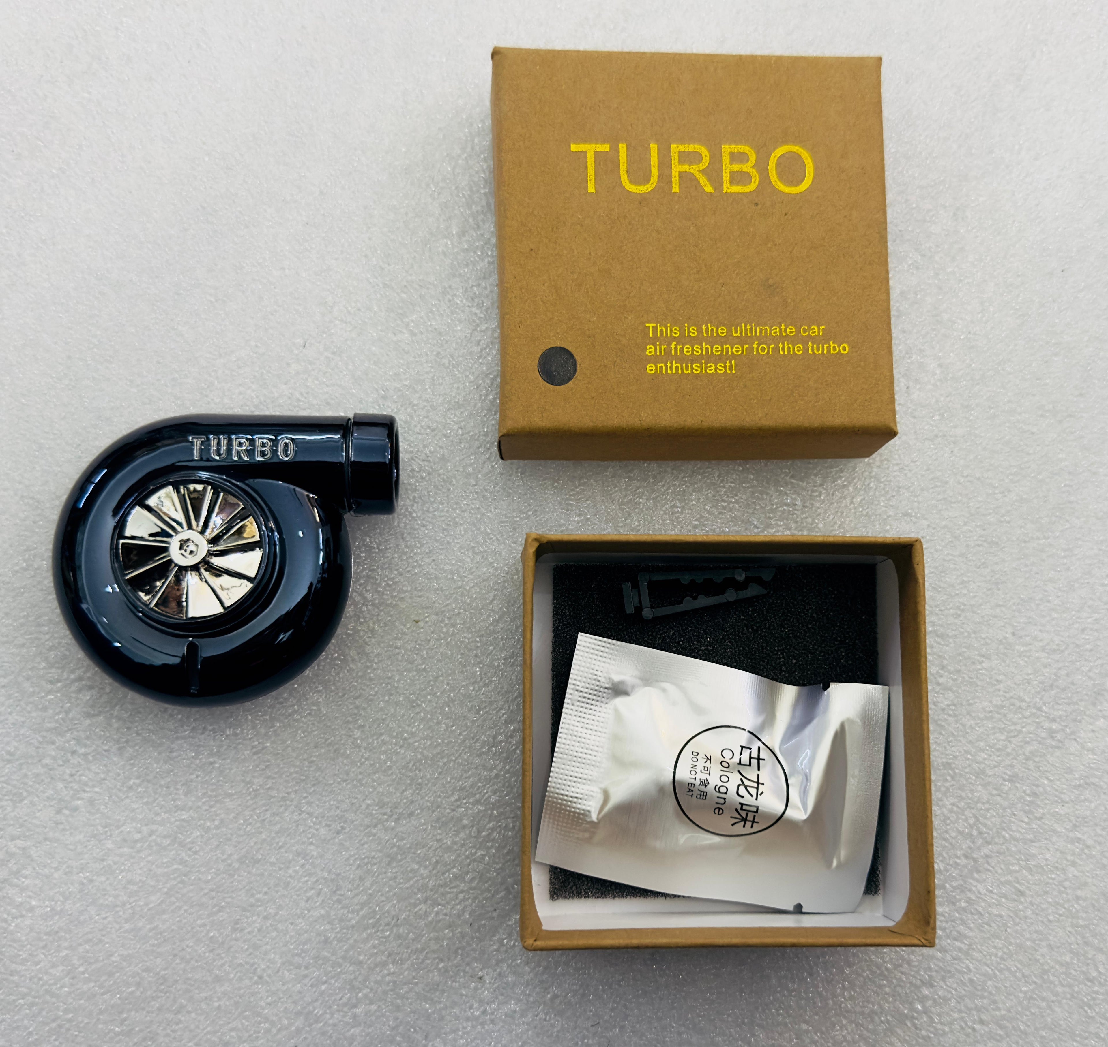 BLACK TURBO AC Vent Perfume ABS Body Car Design Organic Fragrance Air Freshener Perfume-1PC