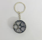 Alloy Wheel Design Metal Keychain Car Styling JDM Keychain Alloy Wheel Key Ring Metal Key chain Pendant Ring