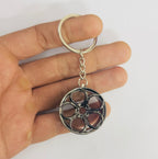 Black Alloy Wheel Design Metal Keychain Car Styling Keychain Alloy Wheel Key Ring Metal Key chain Pendant Ring