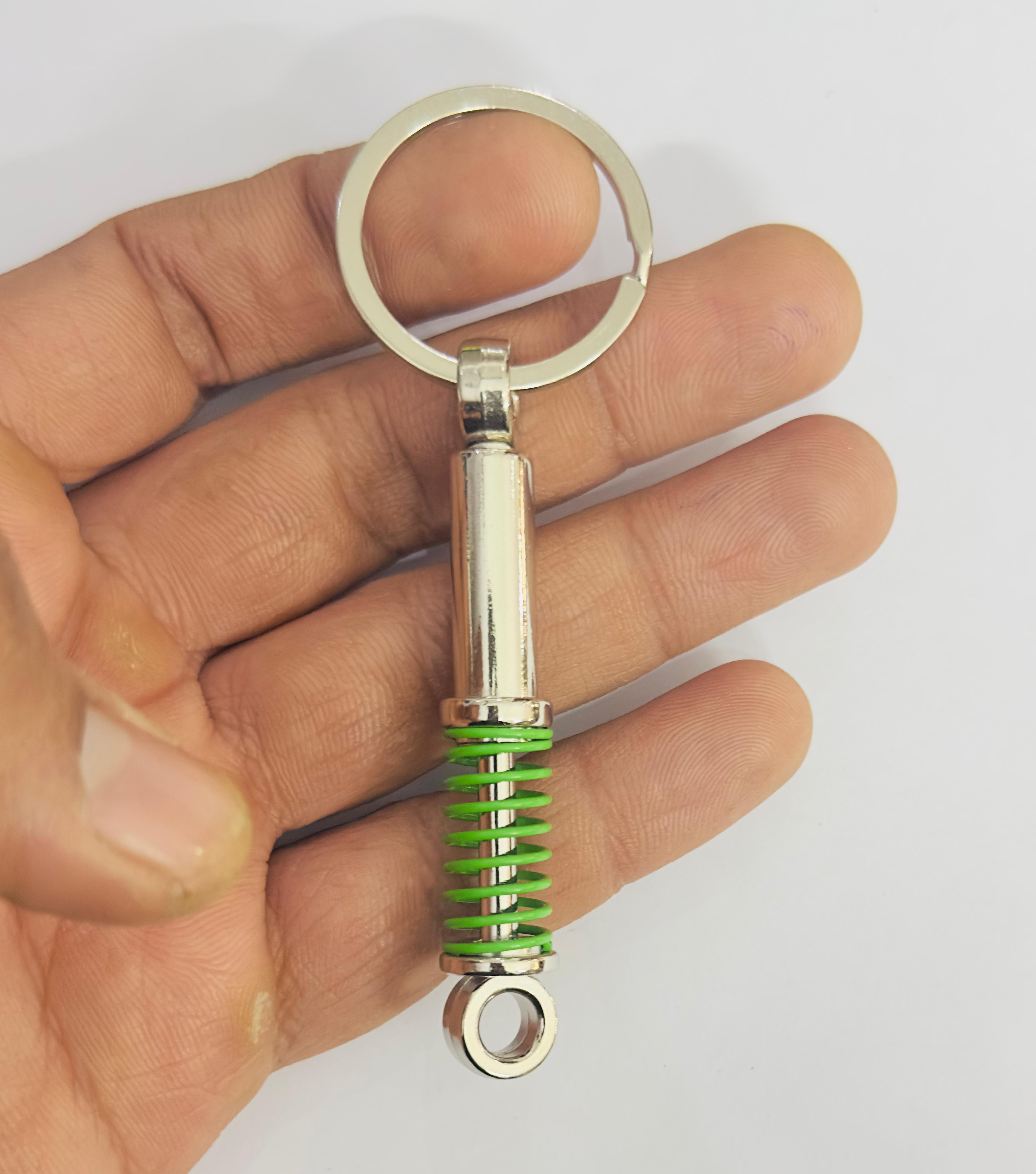 Green Shocker Design Metal Keychain Car Styling Keychain Shocker Key Ring Durable Metal Key chain Pendant Ring.