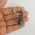 Black Piston Design Metal Keychain Car Styling JDM Keychain Piston Key Ring Metal Key chain Pendant Ring