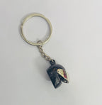 BLACK Helmet Design Metal Keychain Car Styling Keychain Helmet Key Ring Durable Metal Key chain Pendant Ring.