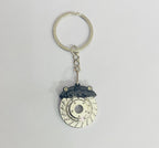 Black Wheel Disc Design Metal Keychain Car Styling Keychain Wheel Disc Key Ring Metal Key chain Pendant Ring
