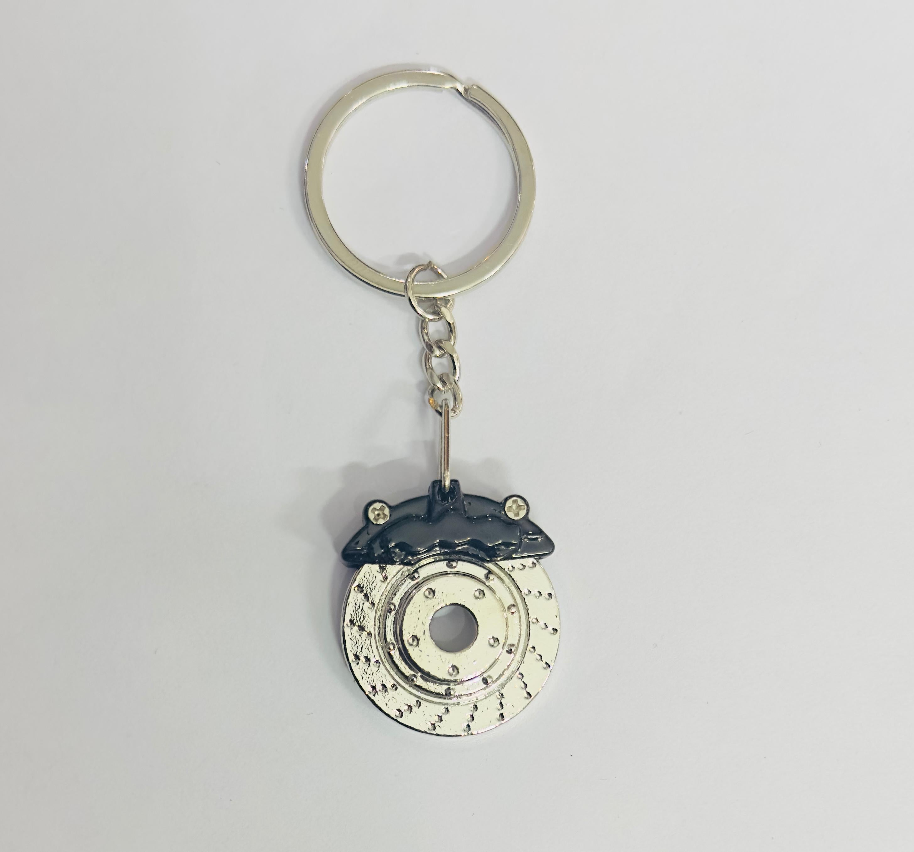 Black Wheel Disc Design Metal Keychain Car Styling Keychain Wheel Disc Key Ring Metal Key chain Pendant Ring