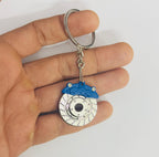 Wheel Disc Design Metal Keychain Car Styling Keychain Wheel Disc Key Ring Durable Metal Key chain Pendant Ring.