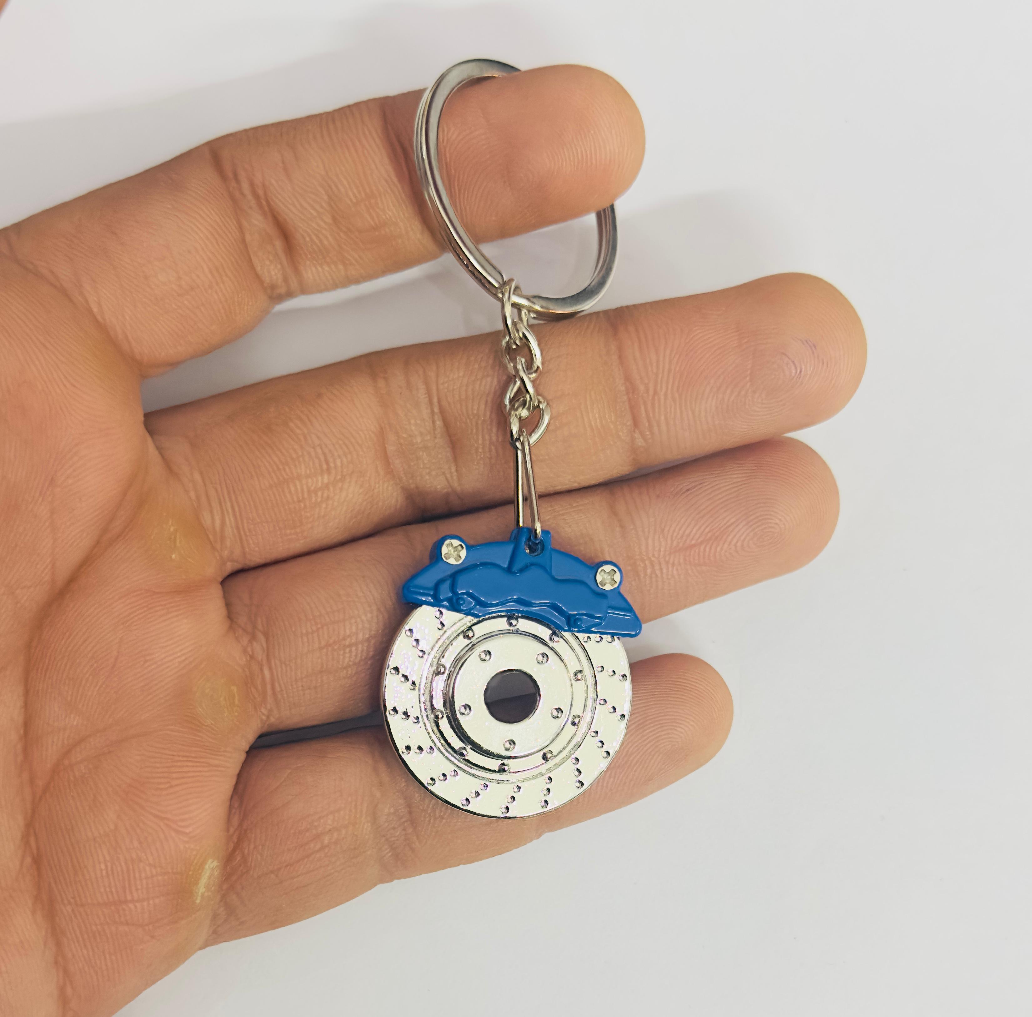 Wheel Disc Design Metal Keychain Car Styling Keychain Wheel Disc Key Ring Durable Metal Key chain Pendant Ring.