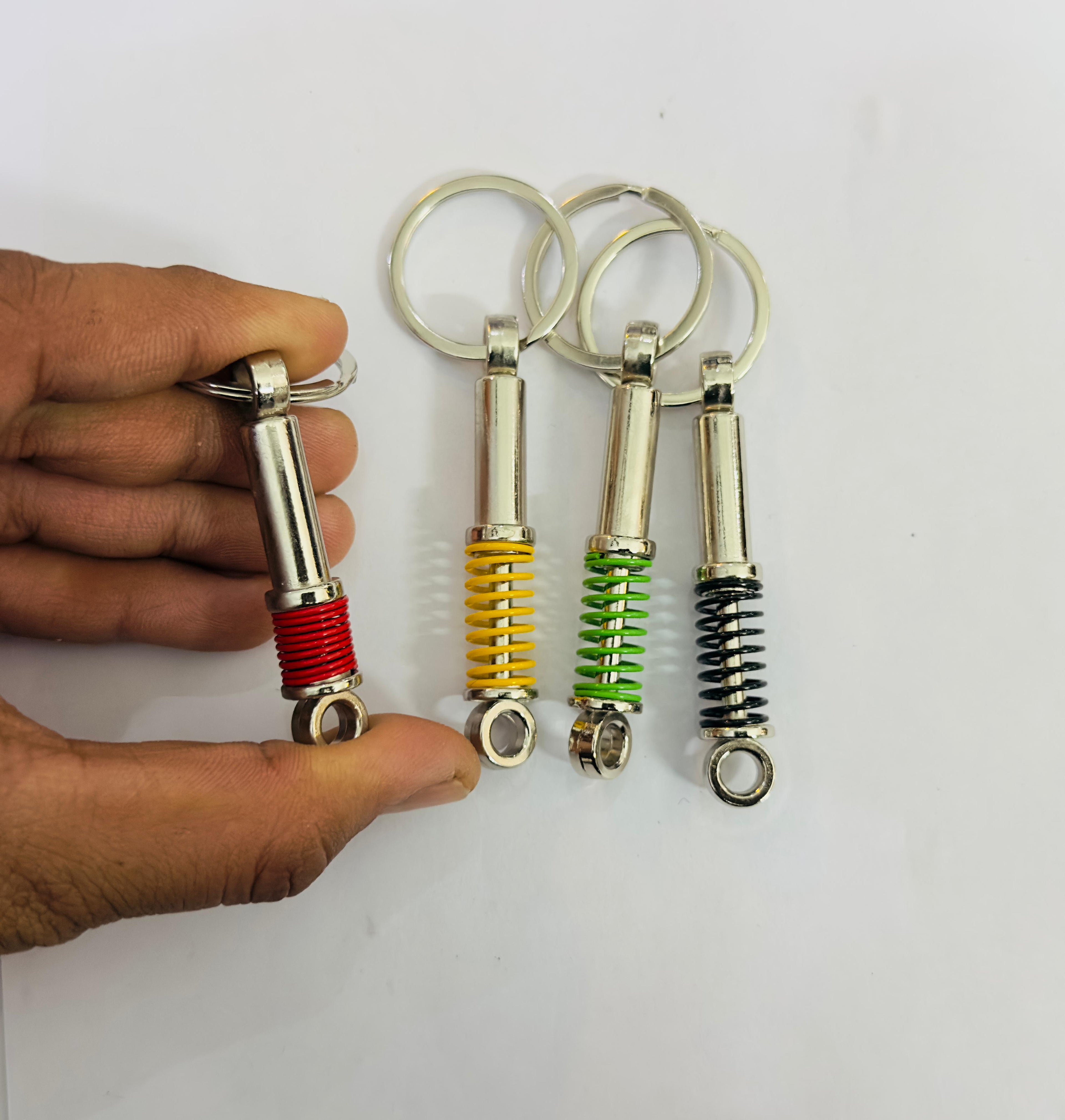 Shocker Design Metal Keychain Car Styling Keychain Shocker Key Ring Durable Metal Key chain Pendant Ring.